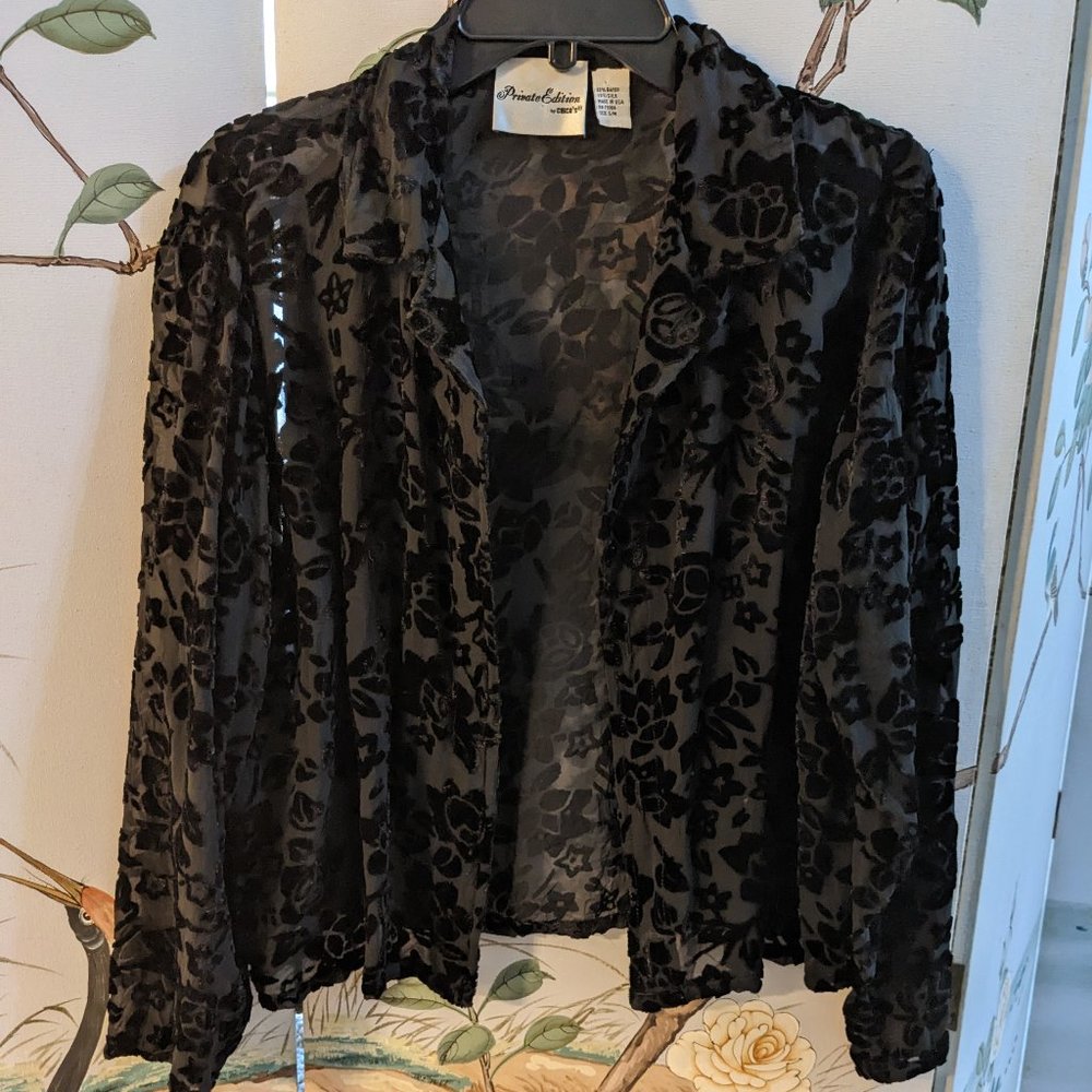 Private Edition by Chico's lace burnout shrug